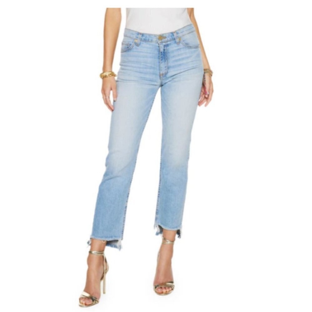 Ramy Brook High Rise Straight Leg Light Blue Ankle Jeans